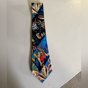 Nicole Miller Men's Florida‎ 1994 Tie 100% Silk Hand Sewn Scuba Shells